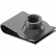 BSC PREFERRED No-Slip Clip-On Barrel Nut Black-Phosphate Steel M5 x 0.8 mm 0.6-3.8 mm Panel, 25PK 95210A120